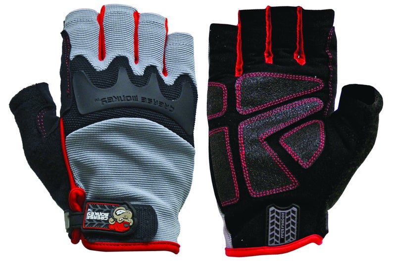 GREASE MONKEY 22102-23 Pro Fingerless All Purpose Work Gloves & Workout Gloves, Single Pair, Medium - Image 1